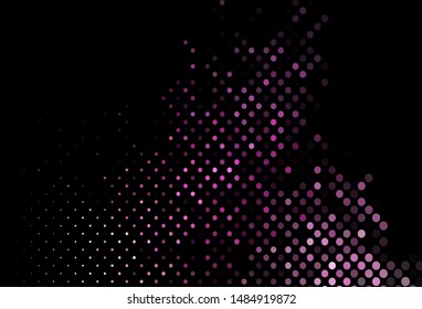 Dark Pink vector template with circles. Illustration with set of shining colorful abstract circles. Pattern of water, rain drops.