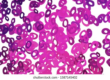 Dark Pink vector template with circles. Illustration with set of shining colorful abstract circles. Design for business adverts.