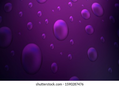 Dark Pink vector template with circles. Modern abstract illustration with colorful water drops. The pattern can be used for aqua ad, booklets.