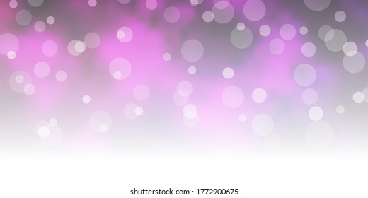 Dark Pink vector template with circles. Colorful illustration with gradient dots in nature style. Design for your commercials.