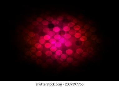 Dark Pink vector template with circles. Blurred bubbles on abstract background with colorful gradient. Pattern for textures of wallpapers.