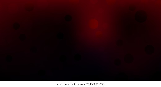 Dark pink vector template with circles. Colorful illustration with gradient dots in nature style. Design for posters, banners.