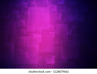 Dark Pink vector template with crystals, rectangles. Beautiful illustration with rectangles and squares. Pattern for commercials.