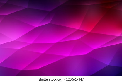 Dark Pink vector template with crystals, triangles. Modern abstract illustration with colorful triangles. Pattern for busines ad, booklets, leaflets
