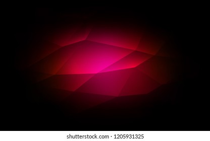 Dark Pink vector template with crystals, triangles. Glitter abstract illustration with triangular shapes. Pattern for busines ad, booklets, leaflets