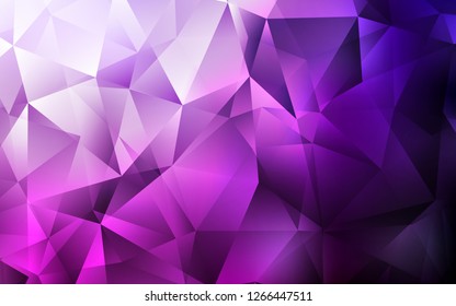 Dark Pink vector template with crystals, triangles. Decorative design in abstract style with triangles. Modern template for your landing page.