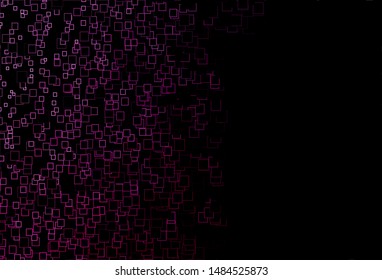 Dark Pink vector template with crystals, rectangles. Beautiful illustration with rectangles and squares. The template can be used as a background.