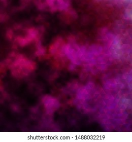 Dark Pink vector template with crystals, triangles. Triangles on abstract background with colorful gradient. Best design for posters, banners.