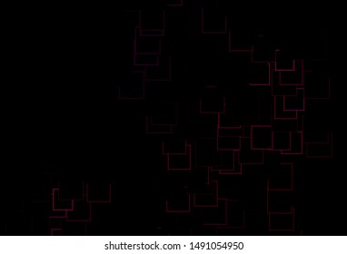 Dark Pink vector template with crystals, rectangles. Rectangles on abstract background with colorful gradient. Smart design for your business advert.
