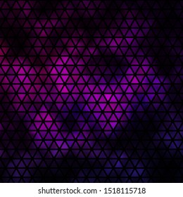 Dark Pink vector template with crystals, triangles. Beautiful illustration with triangles in nature style. Design for your promotions.