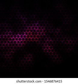 Dark Pink vector template with crystals, triangles. Decorative design in abstract style with triangles. Pattern for websites.