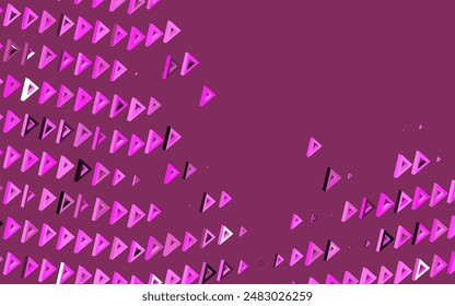 Dark Pink vector template with crystals, triangles. Modern abstract illustration with colorful triangles. Modern template for landing page.