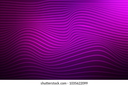 Dark Pink vector template with curved lines. Creative geometric illustration in Origami style with gradient. The elegant pattern of a brand book.