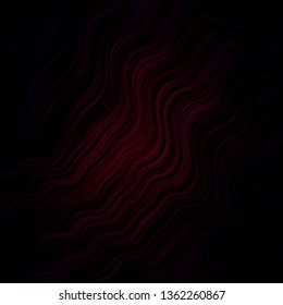 Dark Pink vector template with curved lines. Gradient illustration in simple style with bows. Pattern for ads, commercials.