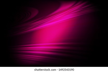 Dark Pink vector template with curved lines. A circumflex abstract illustration with gradient. Abstract design for your web site.