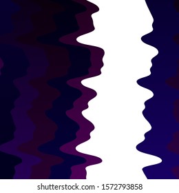 Dark Pink vector template with curved lines. Illustration in abstract style with gradient curved.  Design for your business promotion.