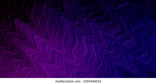 Dark Pink vector template with curved lines. Brand new colorful illustration with bent lines. Design for your business promotion.