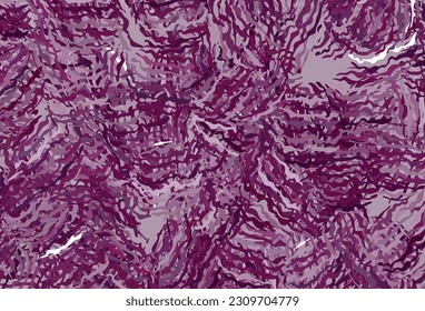 Plantilla de vector rosa oscuro con líneas curvas. Muestra con líneas de colores, formas. Patrón para su diseño.