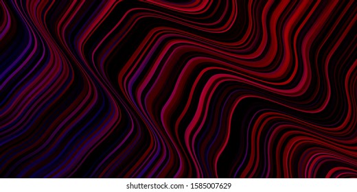 Dark Pink vector template with curves. Colorful illustration, which consists of curves. Template for cellphones.