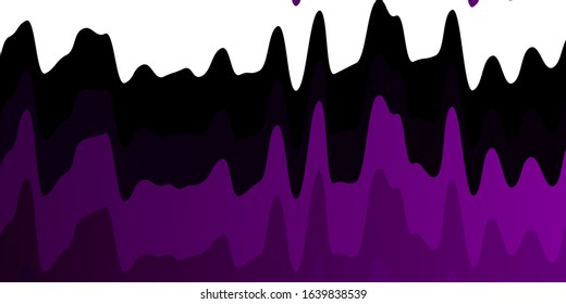Dark Pink vector template with curves. Colorful illustration in abstract style with bent lines. Template for cellphones.