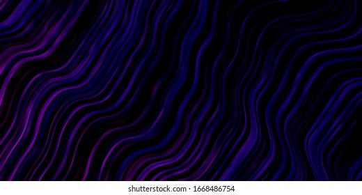 Dark Pink vector template with curves. Brand new colorful illustration with bent lines. Template for your UI design.