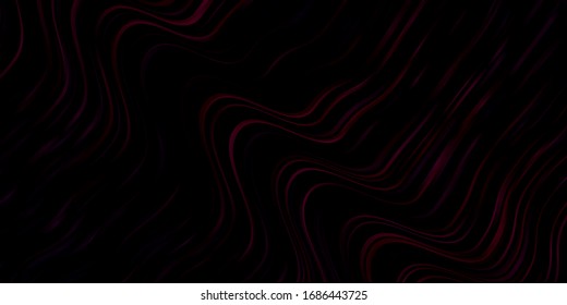 Dark Pink vector template with curves. Colorful illustration in circular style with lines. Best design for your posters, banners.