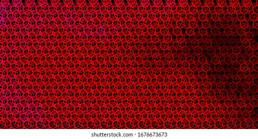 Dark Pink vector template with esoteric signs. Retro design in abstract style with witchcraft forms. Simple design for occult depiction.