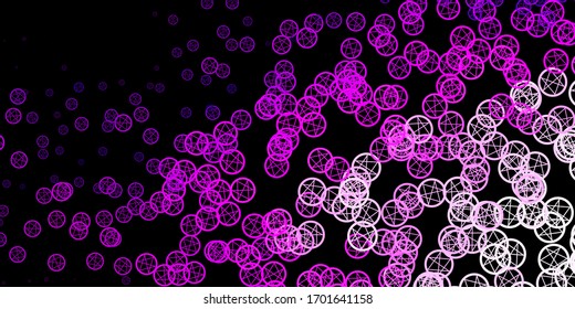 Dark Pink vector template with esoteric signs. Retro design in abstract style with witchcraft forms. Background for esoteric, mystic designs.