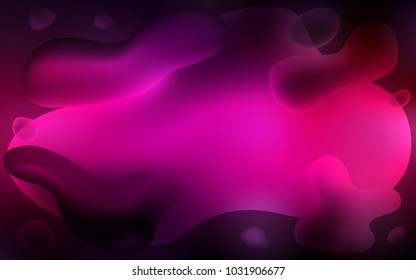 Dark Pink vector template with lava shapes. Blurred geometric sample with gradient bubbles.  Memphis style for your business design.