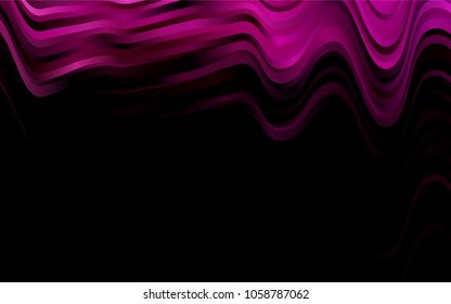 Dark Pink vector template with lines, ovals. Glitter abstract illustration with wry lines. Marble style for your business design.