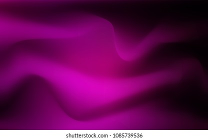 Dark Pink vector template with lines, ovals. A sample with blurred bubble shapes. Textured wave pattern for backgrounds.
