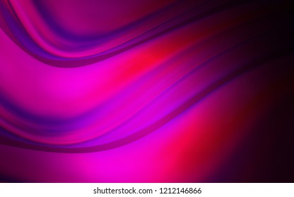 Dark Pink vector template with lines, ovals. Colorful abstract illustration with gradient lines. Textured wave pattern for backgrounds.
