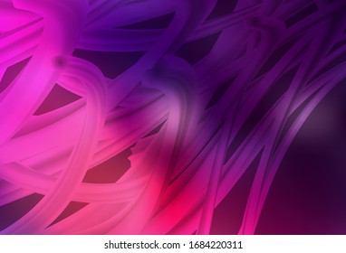 Dark Pink vector template with lines. Colorful illustration in abstract style with gradient. A completely new template for your design.