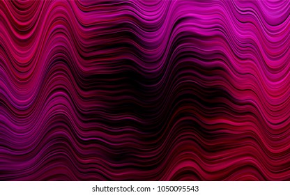 Dark Pink vector template with liquid shapes. Glitter abstract illustration with wry lines. A new texture for your  ad, booklets, leaflets.