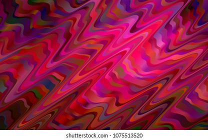 Dark Pink vector template with liquid shapes. Modern gradient abstract illustration with bandy lines. A completely new template for your business design.