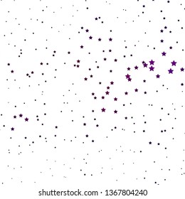 Dark Pink vector template with neon stars. Blur decorative design in simple style with stars. Best design for your ad, poster, banner.