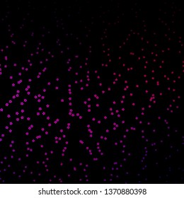 Dark Pink vector template with neon stars. Decorative illustration with stars on abstract template. Theme for cell phones.