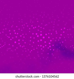 Dark Pink vector template with neon stars. Blur decorative design in simple style with stars. Pattern for wrapping gifts.