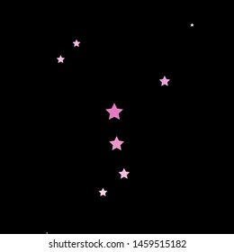 Dark Pink vector template with neon stars. Modern geometric abstract illustration with stars. Pattern for wrapping gifts.