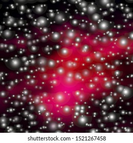 Dark Pink vector template with neon stars. Shining colorful illustration with small and big stars. Pattern for websites, landing pages.