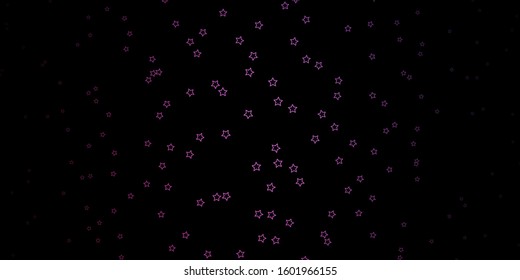 Dark Pink vector template with neon stars. Colorful illustration with abstract gradient stars. Pattern for websites, landing pages.