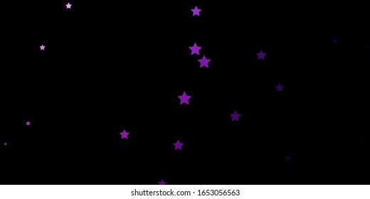Dunkelrosa Vektorillustration Vorlage mit Neonstern. Farbige Illustration im abstrakten Stil mit Farbverlauf-Sternen. Muster für neue Jahreswerbung, Broschüren.