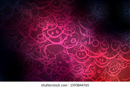 Dark Pink vector template with organic meal. Glitter abstract sketch with gourmet food. Pattern for ads of breakfast, lunch, dinner.