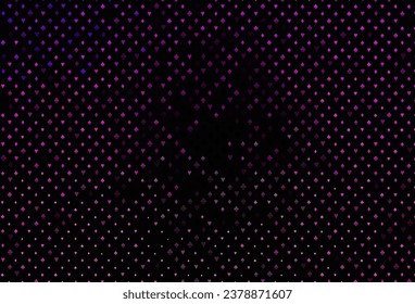 Dark pink vector template with poker symbols. Blurred decorative design of hearts, spades, clubs, diamonds. Smart design for your business advert of casinos.