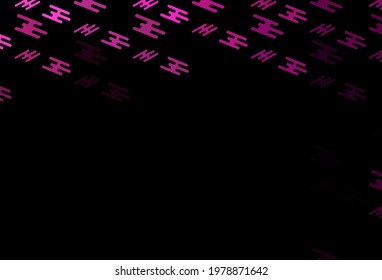 Plantilla de vector rosa oscuro con palos repetidos. Ilustración abstracta geométrica moderna con staves. Mejor diseño para tu anuncio, afiche, banner.