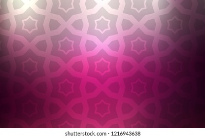 Dark Pink vector template with sky stars. Stars on blurred abstract background with gradient. Pattern for websites, landing pages.