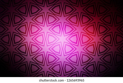 Dark Pink vector template with sky stars. Stars on blurred abstract background with gradient. Template for sell phone backgrounds.