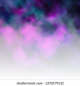 Dark Pink vector template with sky, clouds. Abstract illustration with colorful gradient clouds. Beautiful layout for uidesign.