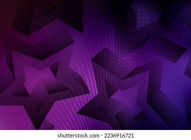 Dark Pink vector template with sky stars. Decorative shining illustration with stars on abstract template. Smart design for your business advert.