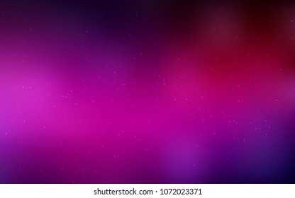Dark Pink vector template with space stars. Blurred decorative design in simple style with galaxy stars. Best design for your ad, poster, banner.